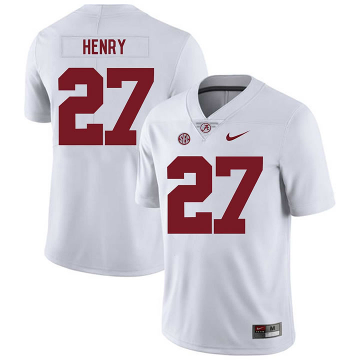 Alabama Crimson Tide 27 Derrick Henry White Nike College Football Jersey Dzhi,We sell and wholesale Alabama Crimson Tide 27 Derrick Henry White Nike College Football Jersey Dzhi on line form chian!